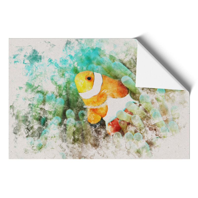 Clownfish Watercolour - Frameless Print, 42cm H x 59cm W x 0.1cm D