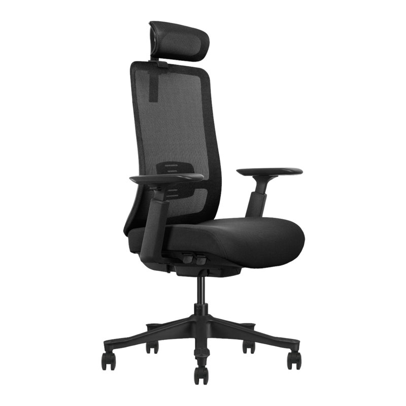 Chaise de bureau Lorilei, Noir, Noir