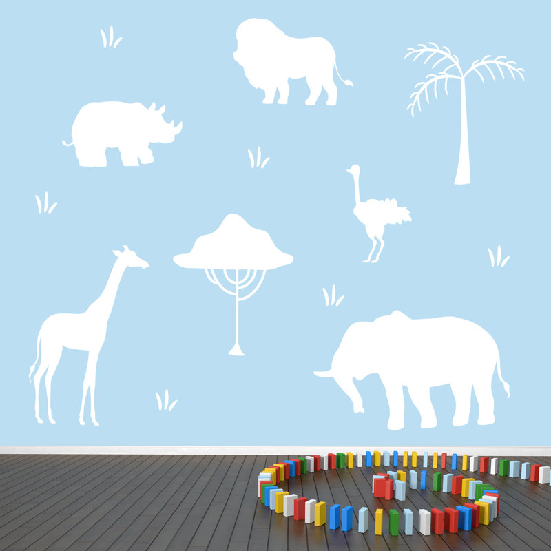Adhésif décoratif safari africain, Blanc