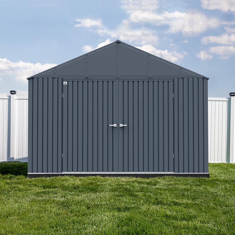 Elite 12' x 12' Anthracite Steel Storage Shed Kit