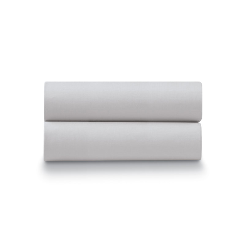 HOME Collection 100% Cotton Standard - Set of 2, Standard, Light Gray