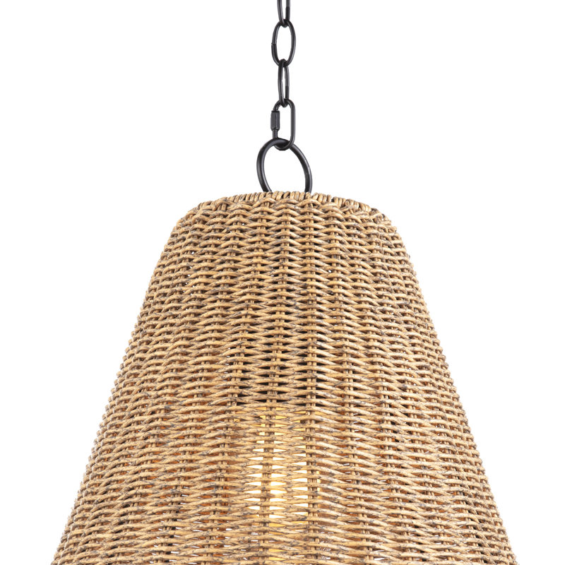 Summer Pendant Large (Weathered Natural), 22.75" H x 16" W x 16" D