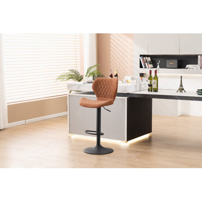 Adjustable Height Counter Stool with Metal Frame