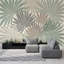 Décoration murale amovible à motif de feuilles de palmier sur fond blanc-126556552-126556557