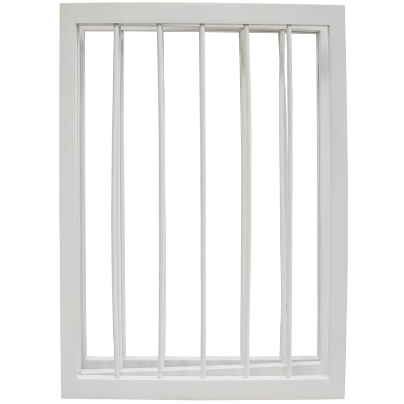 Leysin Wood Free Standing Pet Gate, White