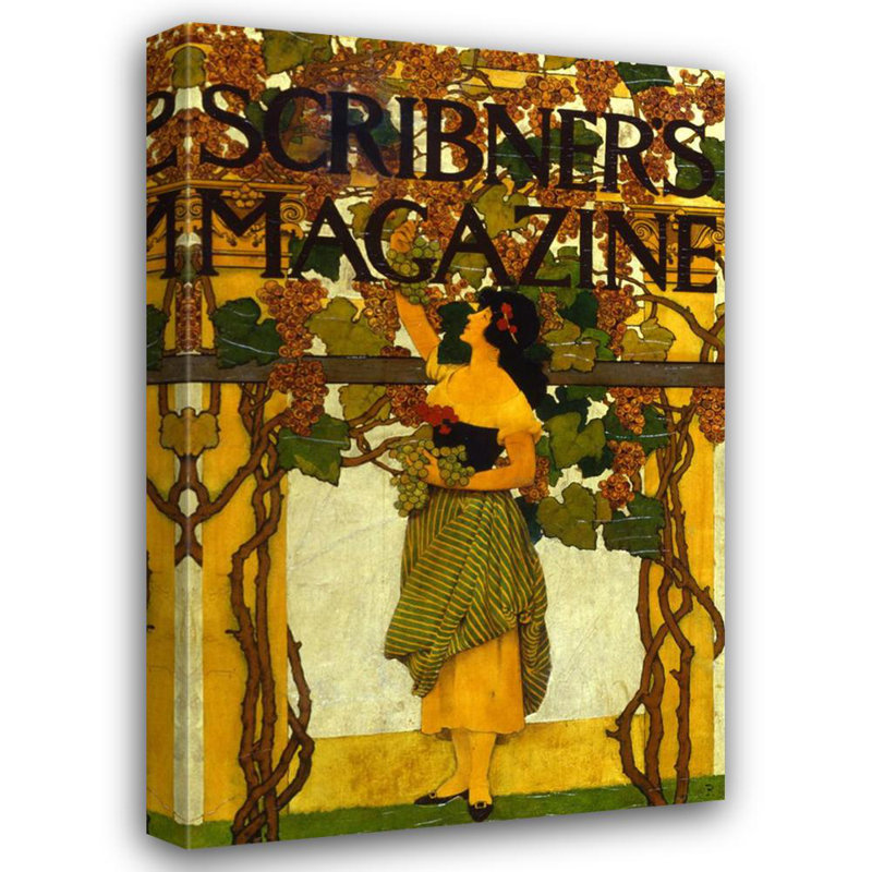 A Grape Gatherer (couverture de magazine Scribner), H 18 po x l 12 po