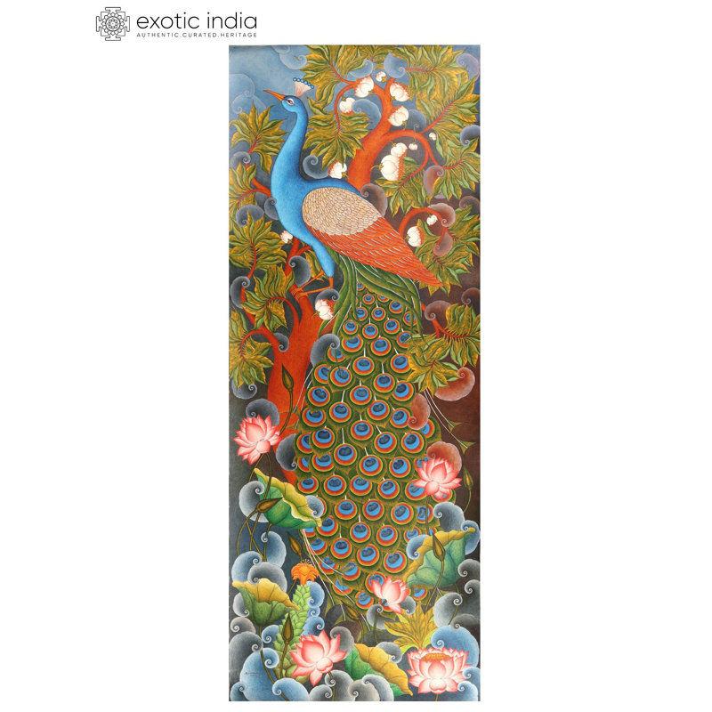 Grande et belle paon, peinture | Acrylique sur toile