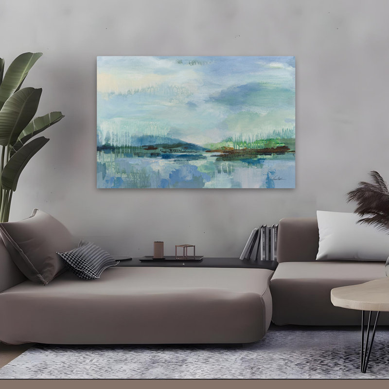 Pluie contemporaine sur la lagune, H 48 po x l 32 po