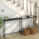 Console, table de canapé étroite de 63 po, table de vestibule, table de couloir robuste pour plantes, noir