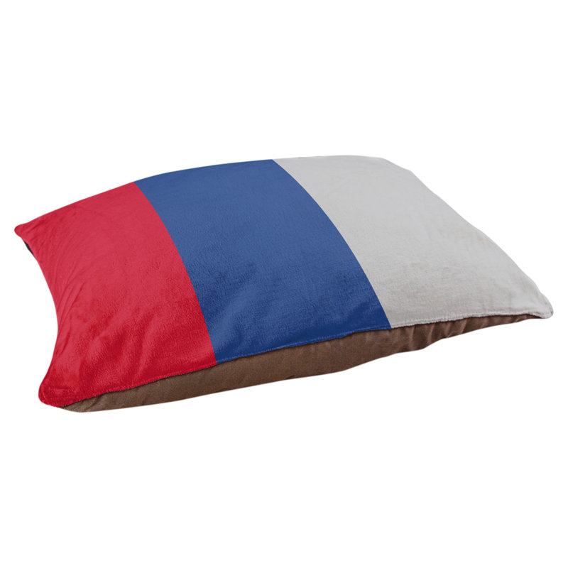 Coussin Designer, Moyen (L 30 po x l 40 po), Rouge / bleu royal / gris