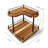 Wooden Spice Rack Organizer Lazy Susans Rotating Countertop 2 Tiered Display Shelf Kitchen Adjustable Height Spinning Spice Rack 11.8INCH Large Capacity Pine Wooden-2053652283