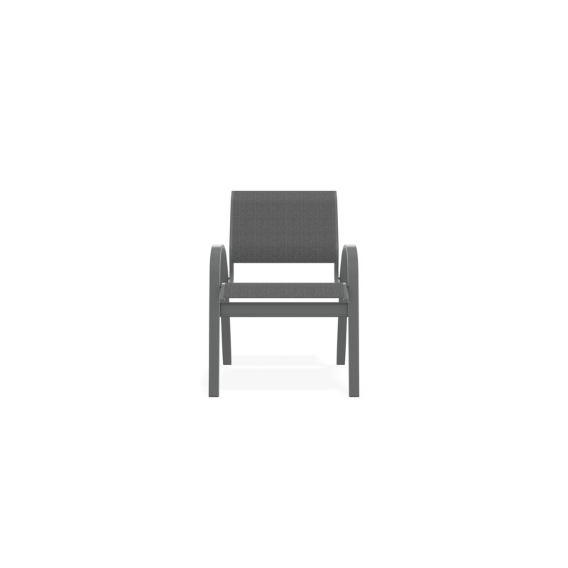 Aruba II Outdoor Dining Chair, Graphite, Titanium Sunbrella®