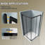 Cabine de douche carrée à double porte d'angle avec verre trempé transparent de 1/4 po de l 36 po x P 36 po x H 71 po-115236386