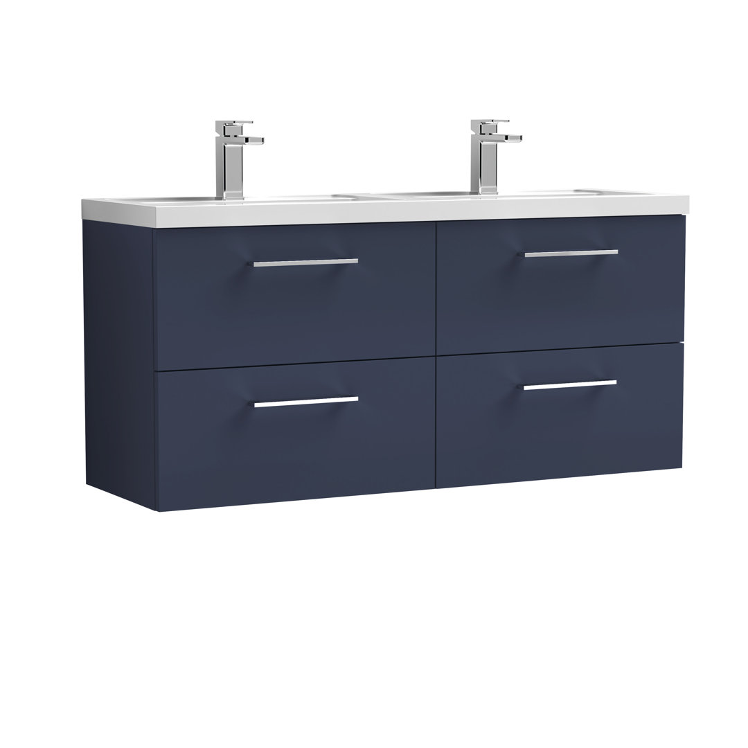 1205mm Double Bathroom Vanity with Drop In Polymarble Basin
