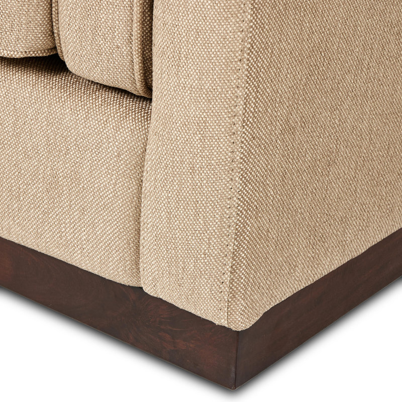 Lawrence Sofa, Nova Taupe 100% Polyester, 34" H x 108" W x 40.75" D