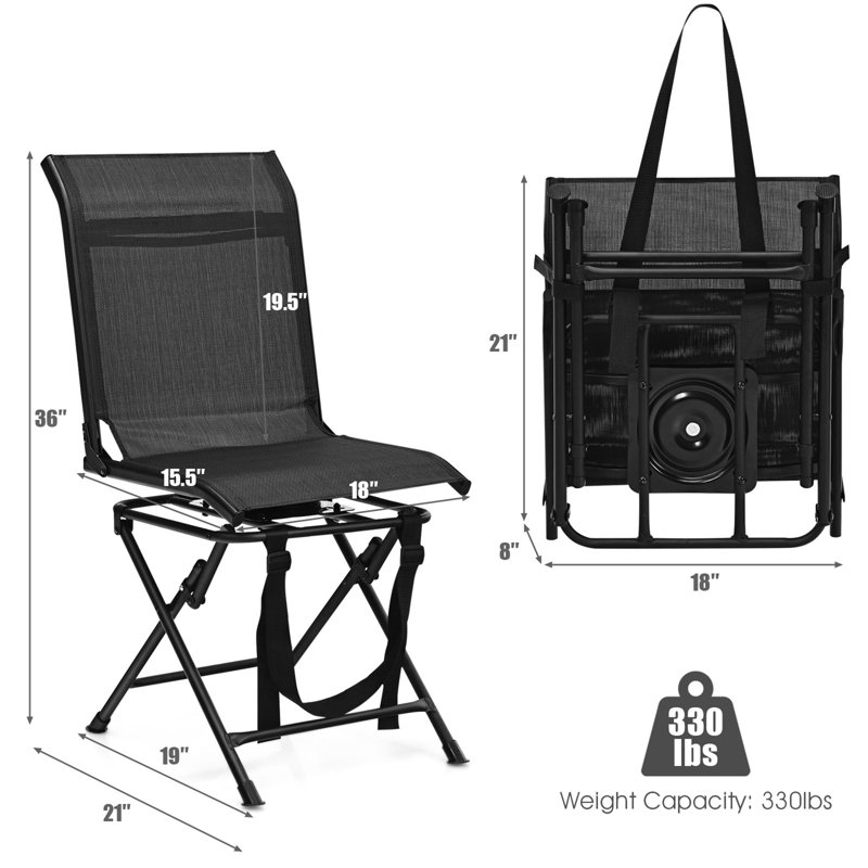 Fauteuil de chasse Arlmont & Co., Noir