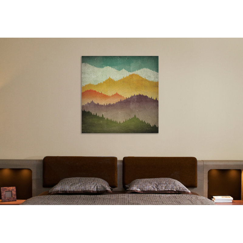 «Mountain View» par Ryan Fowler - reproduction d'art sur toile tendue, H 12 po x l 12 po x P 1,5 po