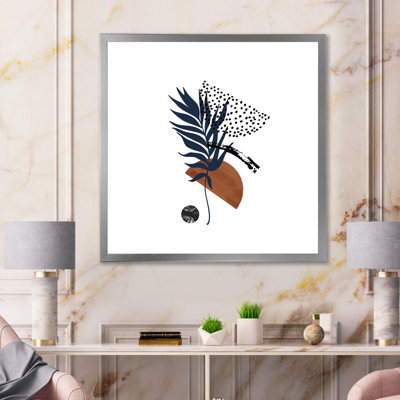 «Abstract Palm Leaf Abstract Half Moons I», reproduction d'art sur toile tropicale