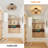 Semi Flush Mount Rattan Ceiling Light Fixture