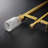 Judner Gold Adjustable Double Curtain Rod Set-1036034894