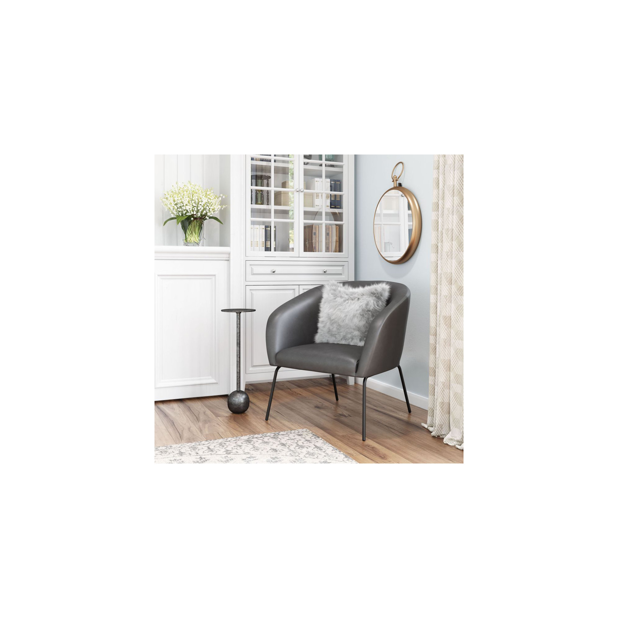 Quinten Upholstered Armchair, Gray