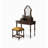 American-Style Rustic All-Solid Wood Dresser With Stool