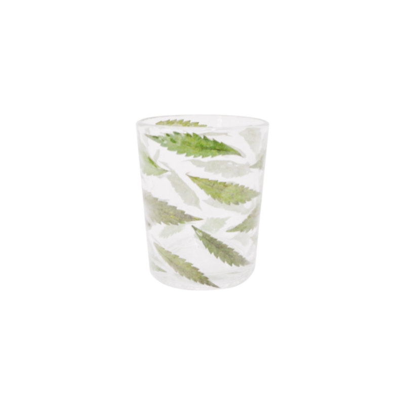 Glass Tabletop Votive Holder, 4" H x 3" W x 3" D