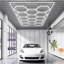 Hexagon Garage Lights 86400LM 14 Grids Honeycomb LED Shop Ceiling Light