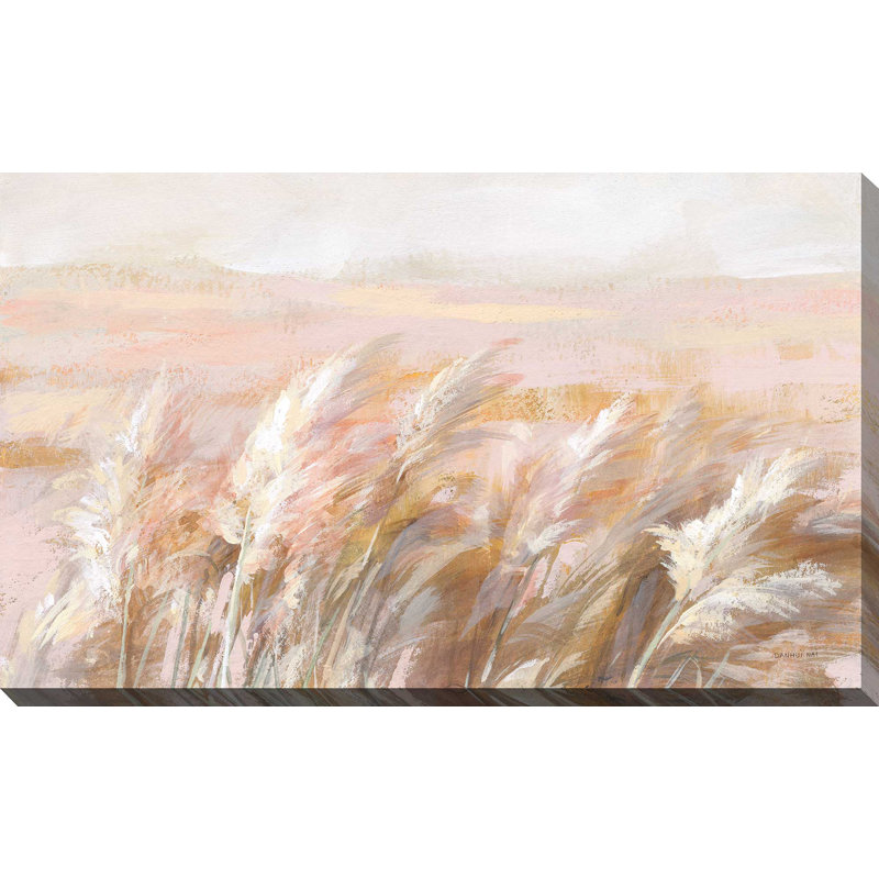 Herbes des prairies - Peinture, L 30 po x H 18 po, Toile tendue