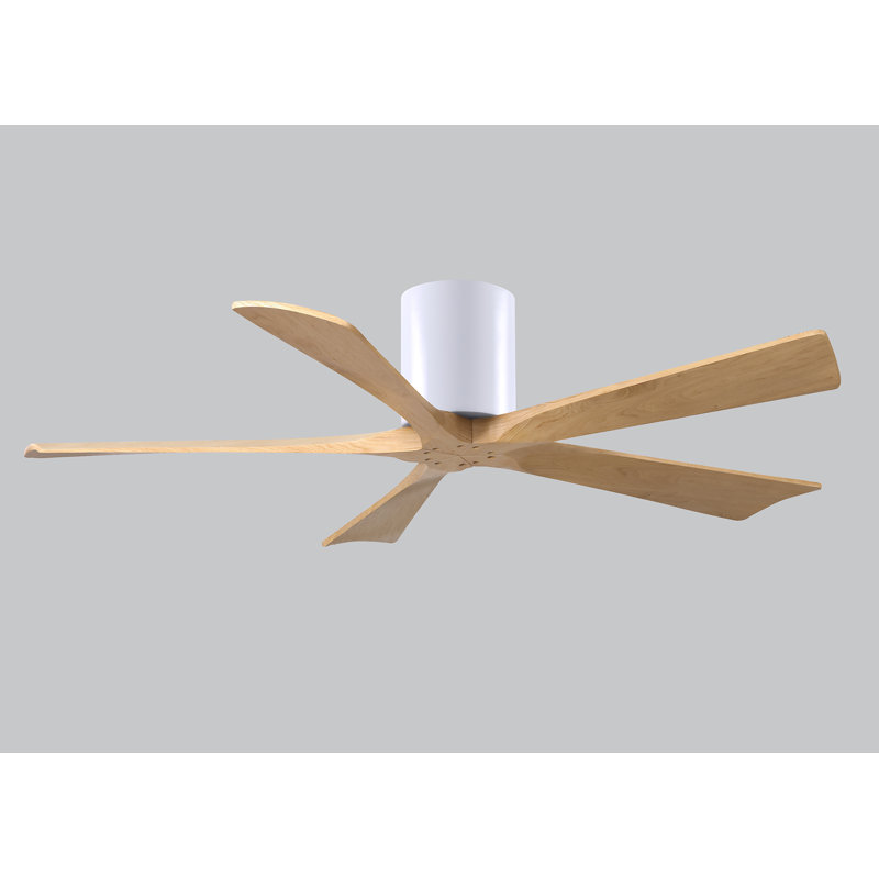 Ventilateur à pales encastré 5 pales Irene, 52", Ton érable clair, Barnwood