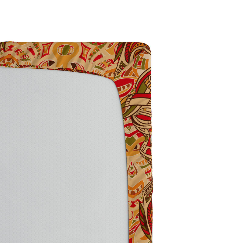 Microfiber Abstract Fitted Sheet, Full/Double Fitted Sheet