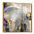 Toile avec cadre flottant or