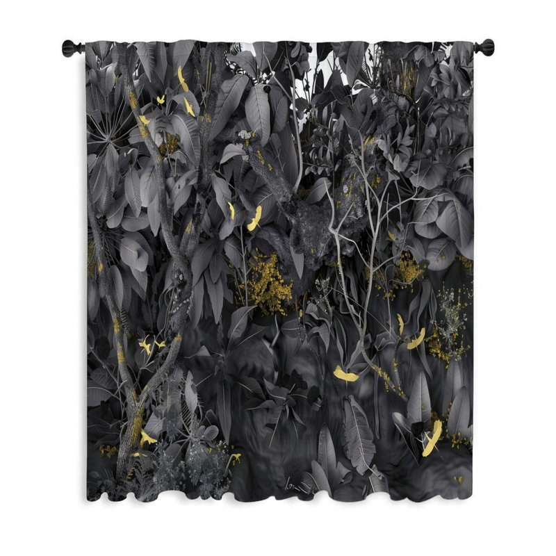 Rideaux, rideaux transparents et occultant Jungle, L 50 po x L 96 po