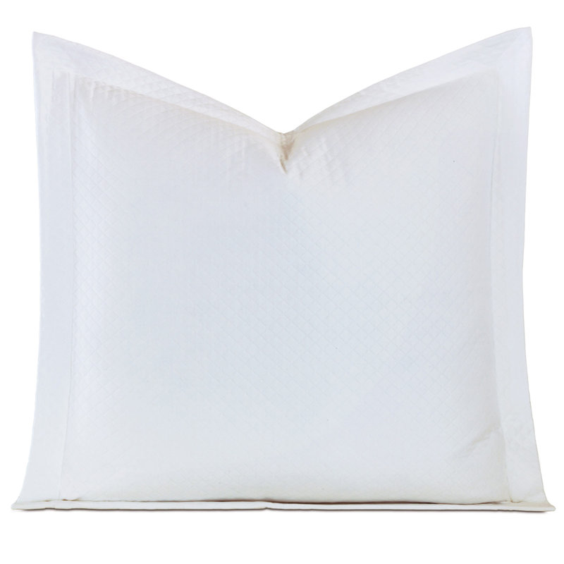 Matera Pillow Sham, Euro, White
