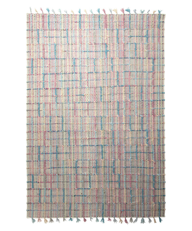 Freaky Plaid Wool Area Rug, 60 x 110cm