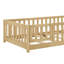 Lit de plancher avec porte et clôture pour enfants, lit de plancher avec lattes et barrières de sécurité-711998580-711998583
