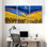 «Abstract Vineyard Under Starry Night Sky», ensemble de 3 reproductions d'art sur toile