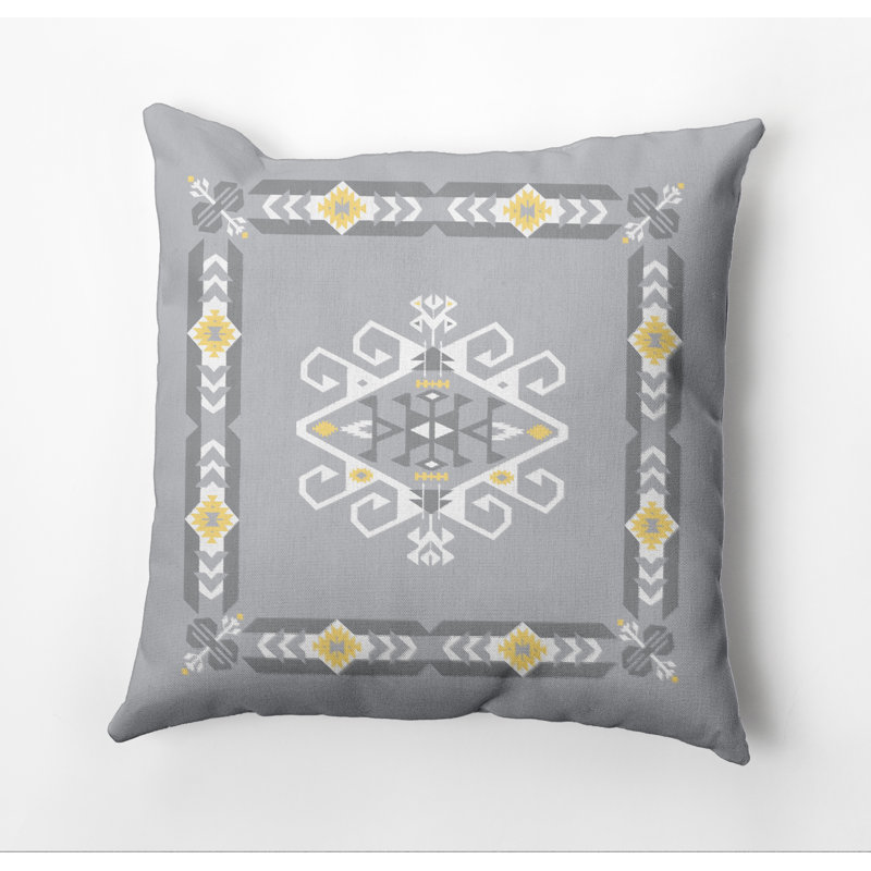 Housse et insert de coussin carré Happy Hippy, 20 po x 20 po, Gris