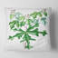 Carré, dessin rétro de plantes sauvages - coussin décoratif traditionnel-60157878