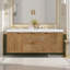 Ensemble de meuble-lavabo mural 59,3 po avec comptoir SMC, portes à fermeture douce et tiroirs divisés 59,3 po