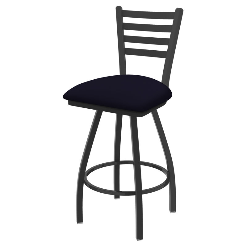 Tabouret de bar pivotant de 36" Evers, Étain, Vinyl-Canter Twilight, Extra Tall (36” Seat Height)