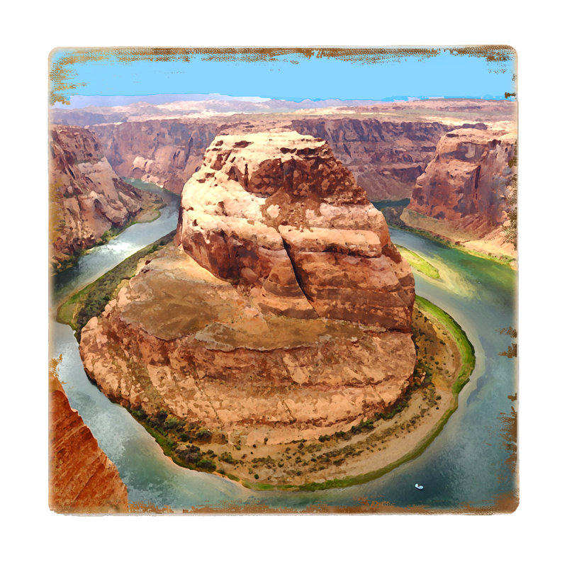 Sous-verre canyon island