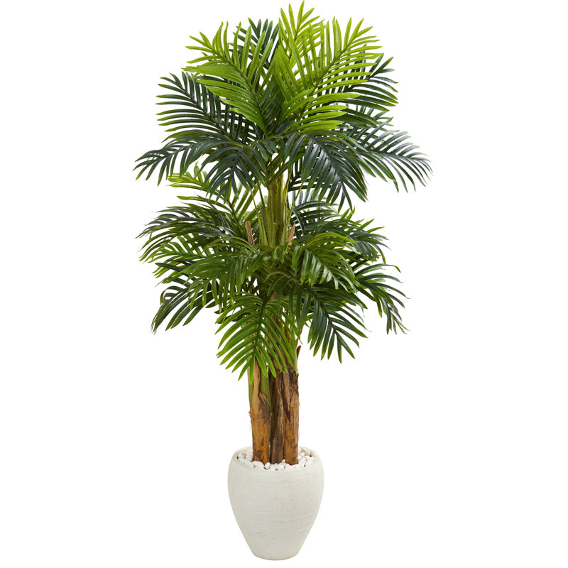 Arbre de palmier artificiel 66" dans un pot de fleurs