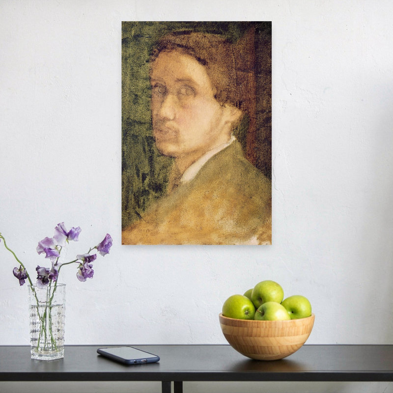 Autoportrait, vers 1852. Estampe d'art mural abstraite contemporaine., H 24 po x l 16 po