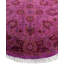 Overdyed One-of-a-Kind Round 4'1" Hand Knotted Area Rug