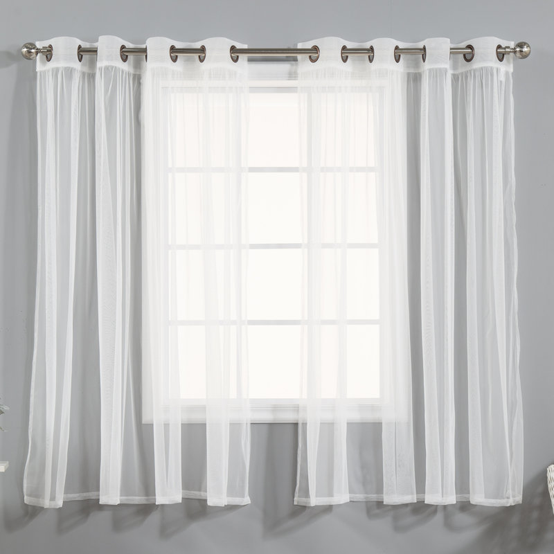 Annabella Sheer Curtain Pair, 52"W x 63"L