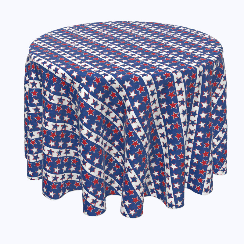 Berkeley Heights Patriotic Scrapbook Stars Tablecloth, 84" x 84"