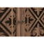 Armoire 4 portes en noyer avec 1 tiroir, capacité de 210 lb, porte à motif symétrique, tablettes intérieures réglables, résistant aux rayures, imperméable, charnière à 180 degrés, charge de 210 lb, 4 portes étincelantes, installation facile, imperméable