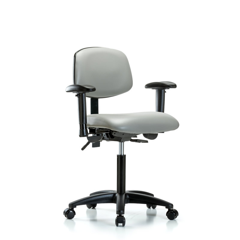 Timothy Task Chair, Dove, Glides, Not Included