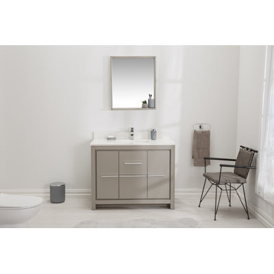 Ensemble de meuble-lavabo simple 41,3 po avec miroir Ktherine